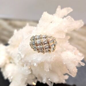 Silver & Gold Dome Ring